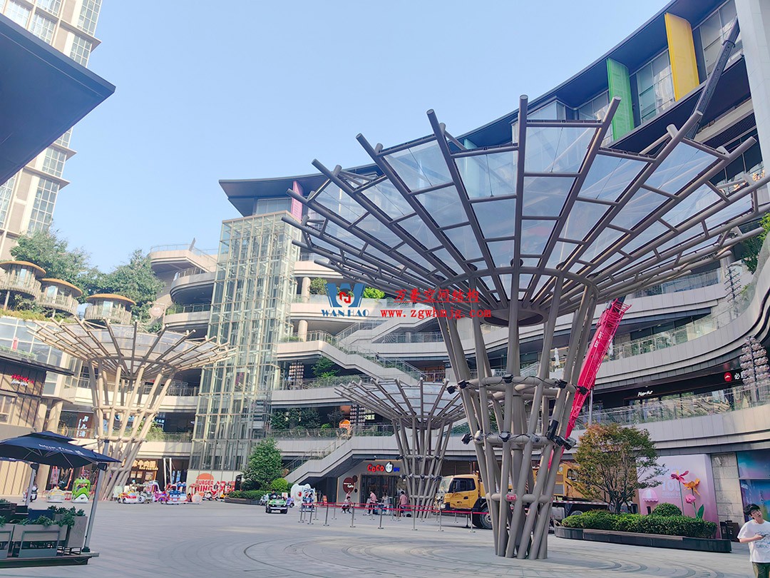 闪烁在建筑广场之中的绚丽花朵—ETFE膜结构景观小品 闪烁在建筑广场之中的绚丽花朵—ETFE膜结构景观小品