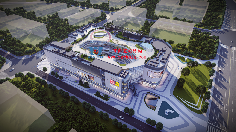 广州从化凤凰新天地商业楼ETFE+PTFE膜结构项目