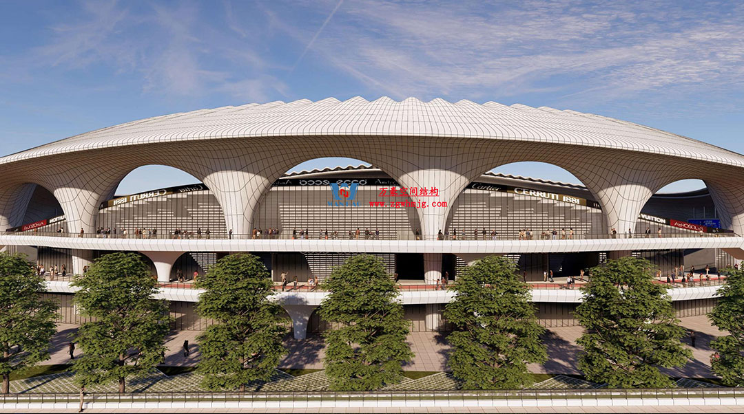 萬豪中标-山东蓬莱PEFE膜结构体育场 萬豪中标-山东蓬莱PEFE膜结构体育场