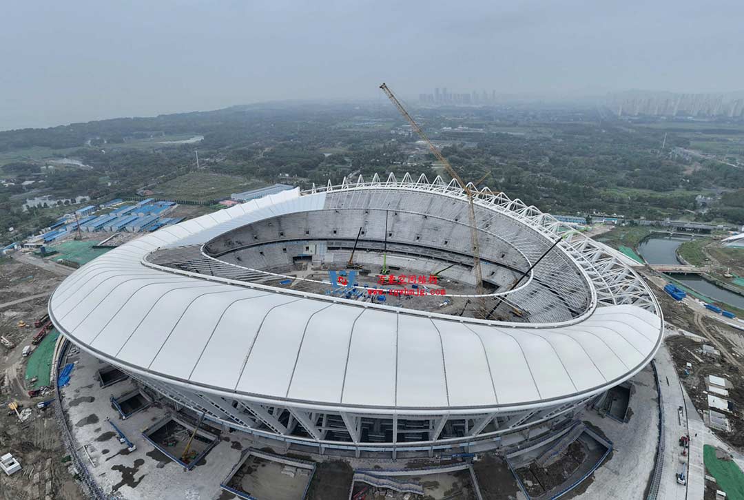 太湖之畔,华灯初上|无锡奥体中心施工加速 太湖之畔,华灯初上|无锡奥体中心施工加速