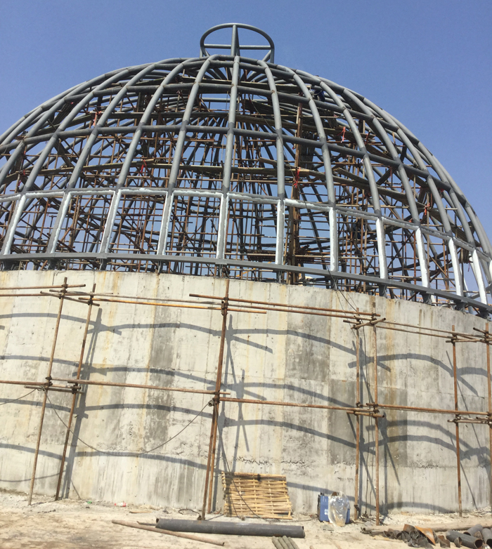 横店影视城奥地利馆钢结构阶段